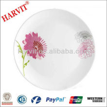 2013 Placa de cristal redonda del nuevo diseño de la flor del ópalo